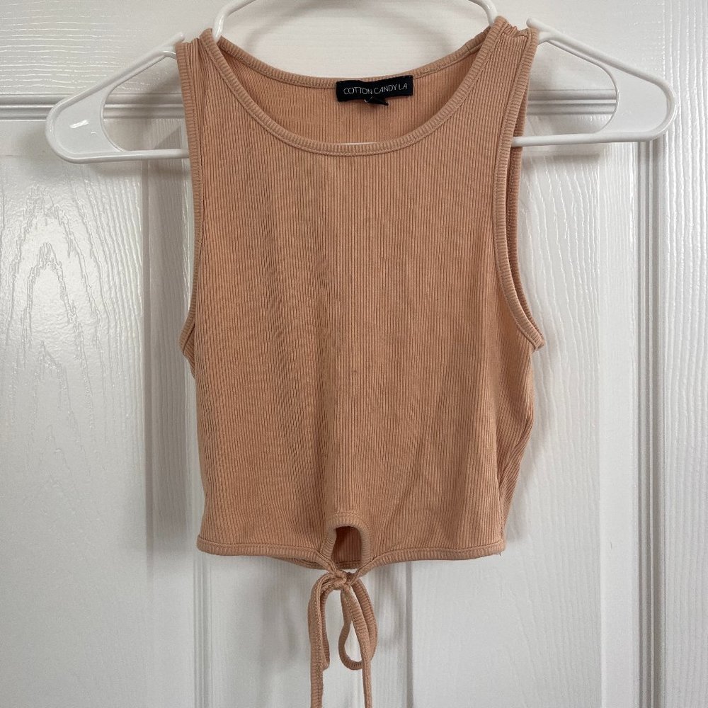 Nude crop top